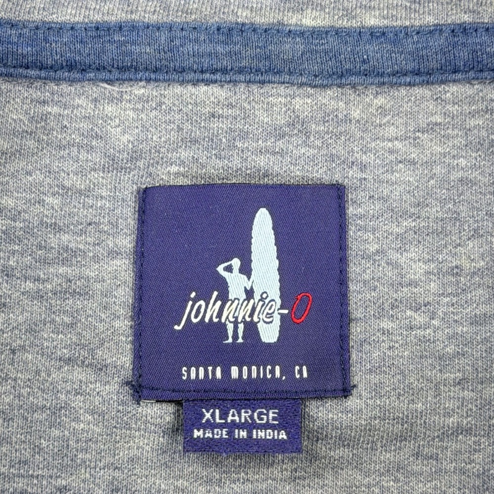 Johnnie-O 1/4 Zip Pullover Men XL Helios Blue Cotton Lyocell Heathered JMKO1460 - Picture 4 of 11